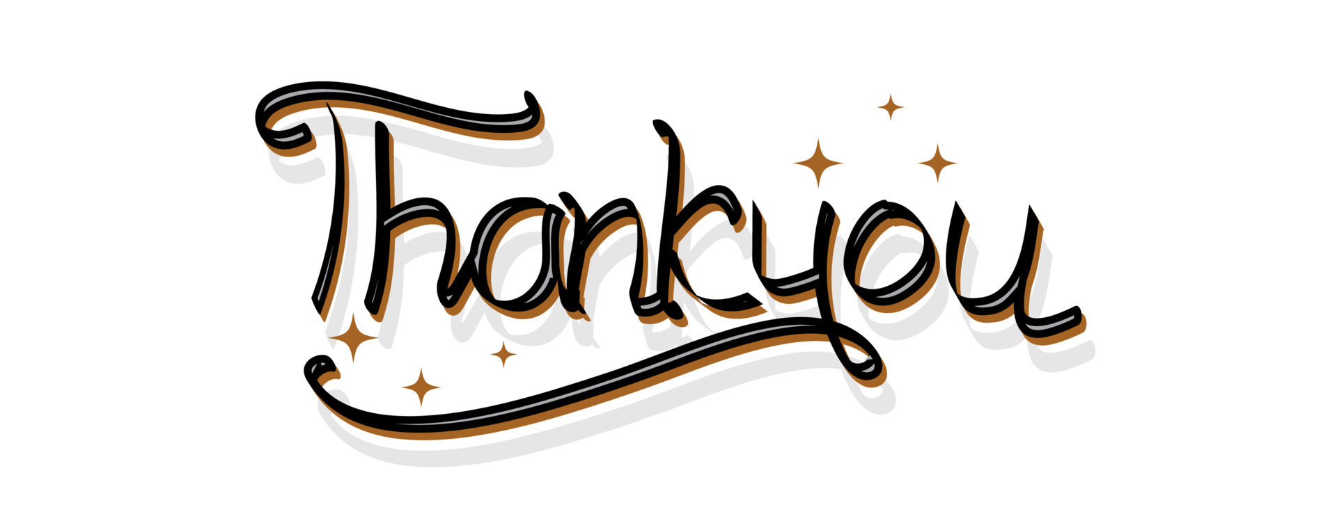 thank you graffiti lettering vector design for greeting card ...