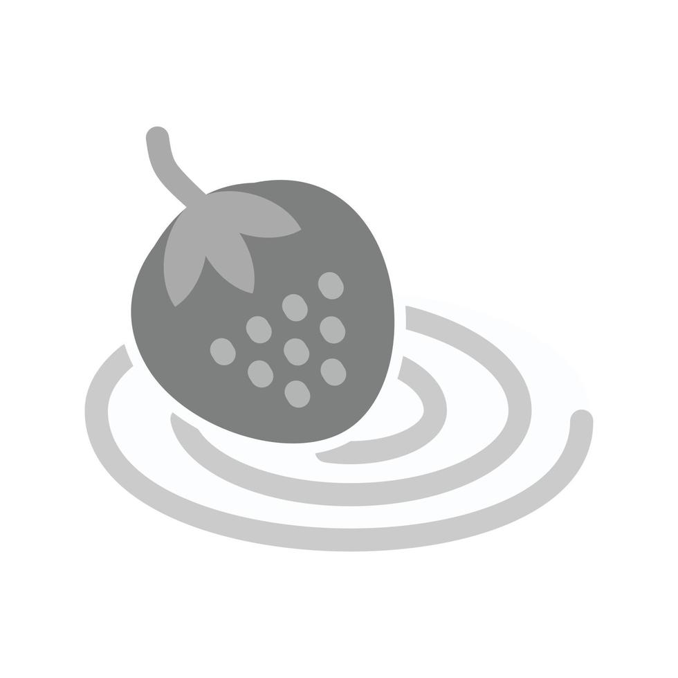 Cream swiss roll Flat Greyscale Icon vector