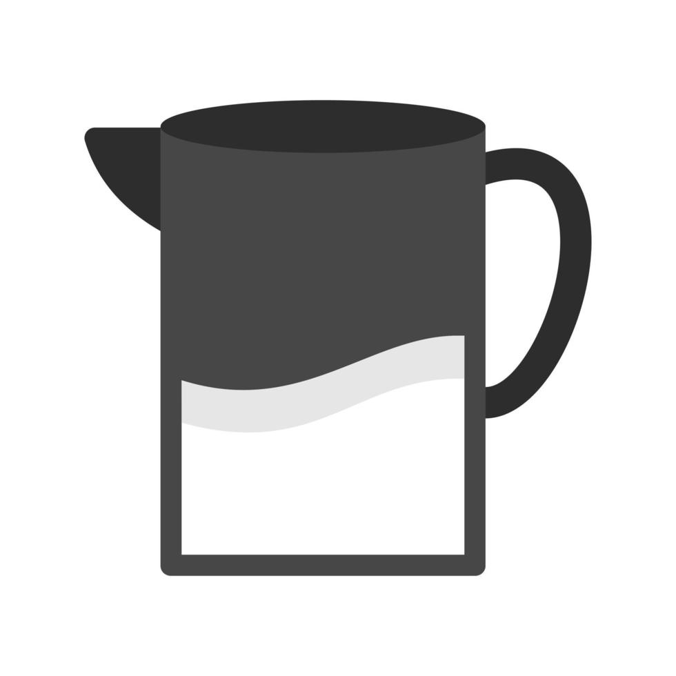 Milk Jug Flat Greyscale Icon vector