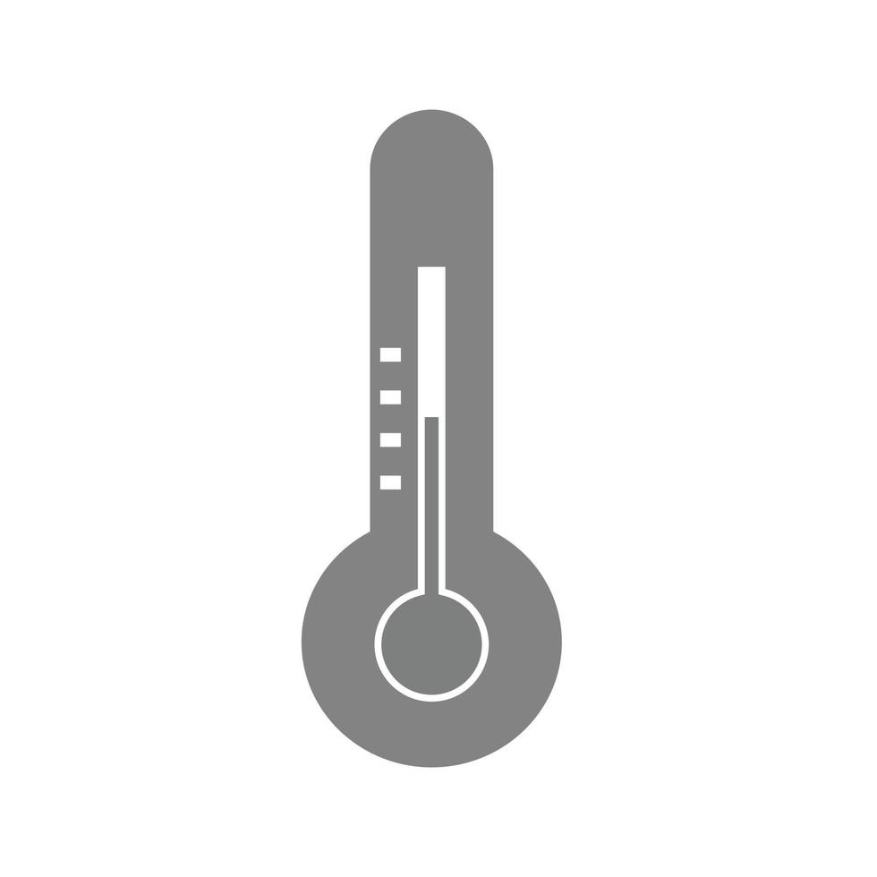 Temperature Check Flat Greyscale Icon vector