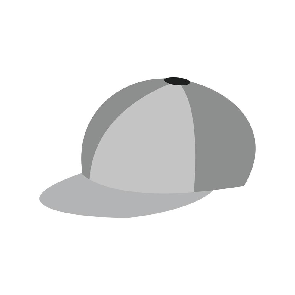 Summer Cap Flat Greyscale Icon vector