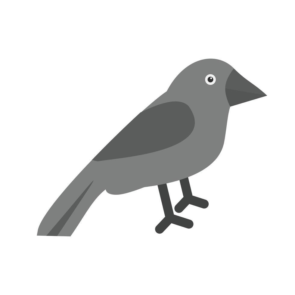 Sparrow Flat Greyscale Icon vector