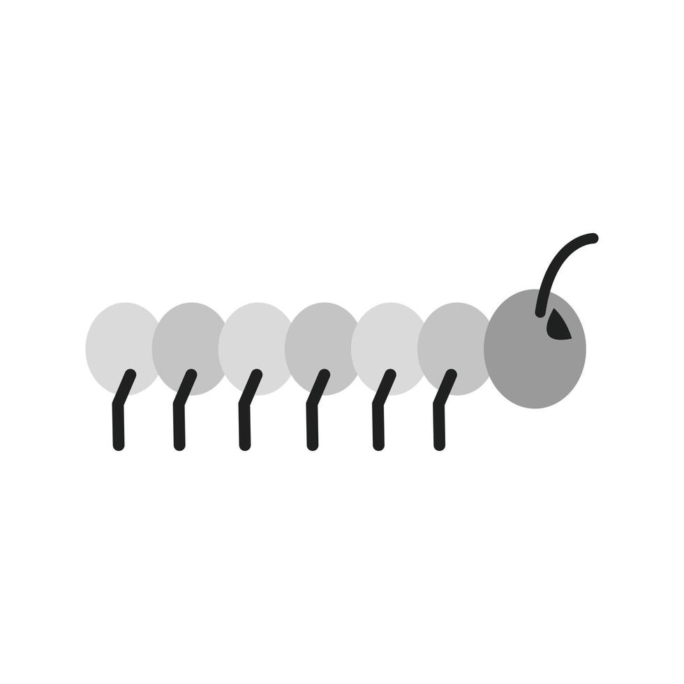 Worm Flat Greyscale Icon vector