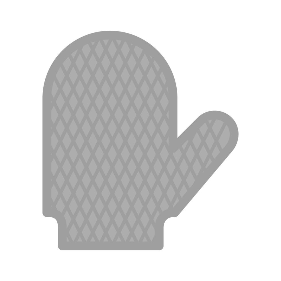 guantes para hornear icono plano en escala de grises vector