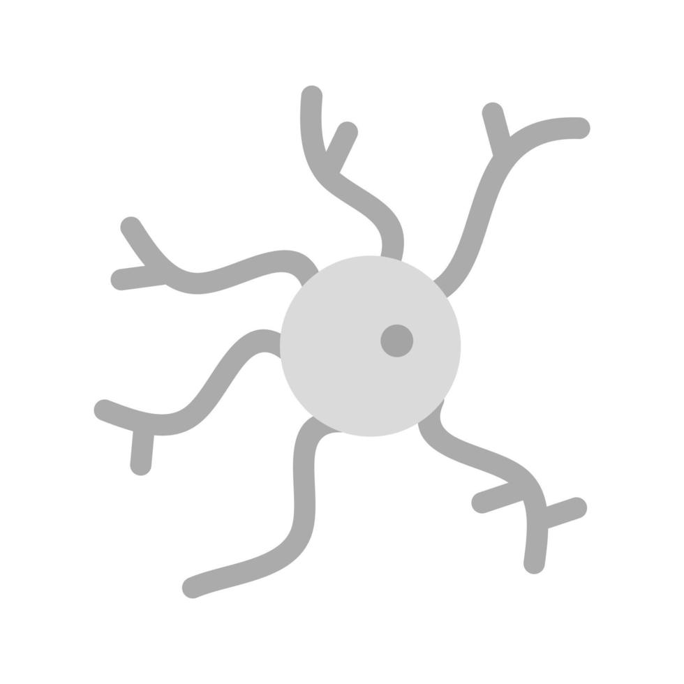 Neuron Flat Greyscale Icon vector