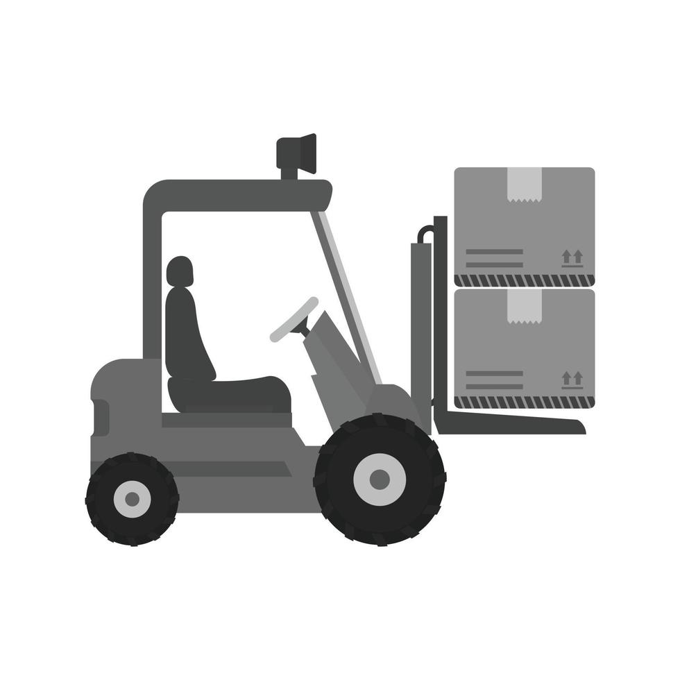 Lift Box Flat Greyscale Icon vector