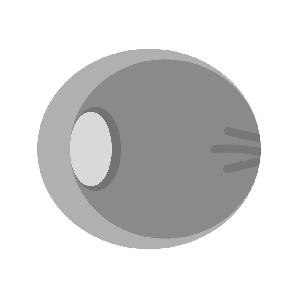 Inside View of Eye Flat Greyscale Icon vector