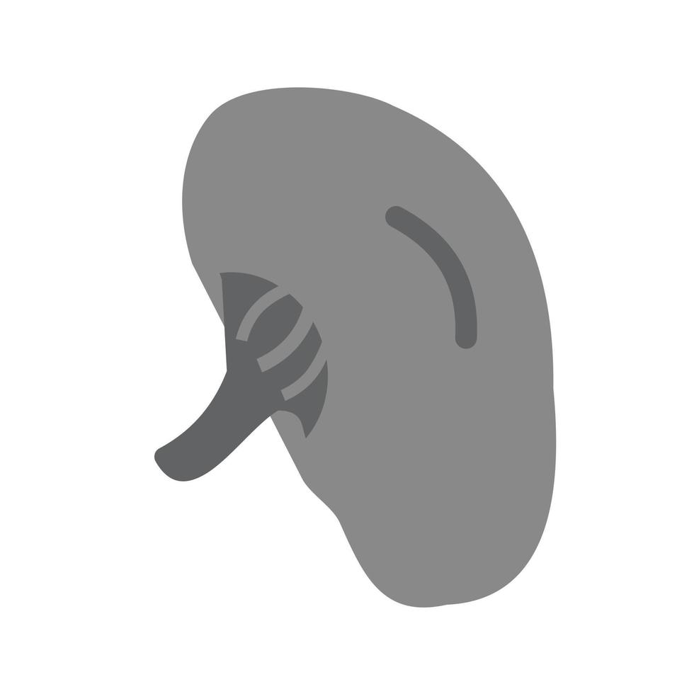 Spleen Flat Greyscale Icon vector