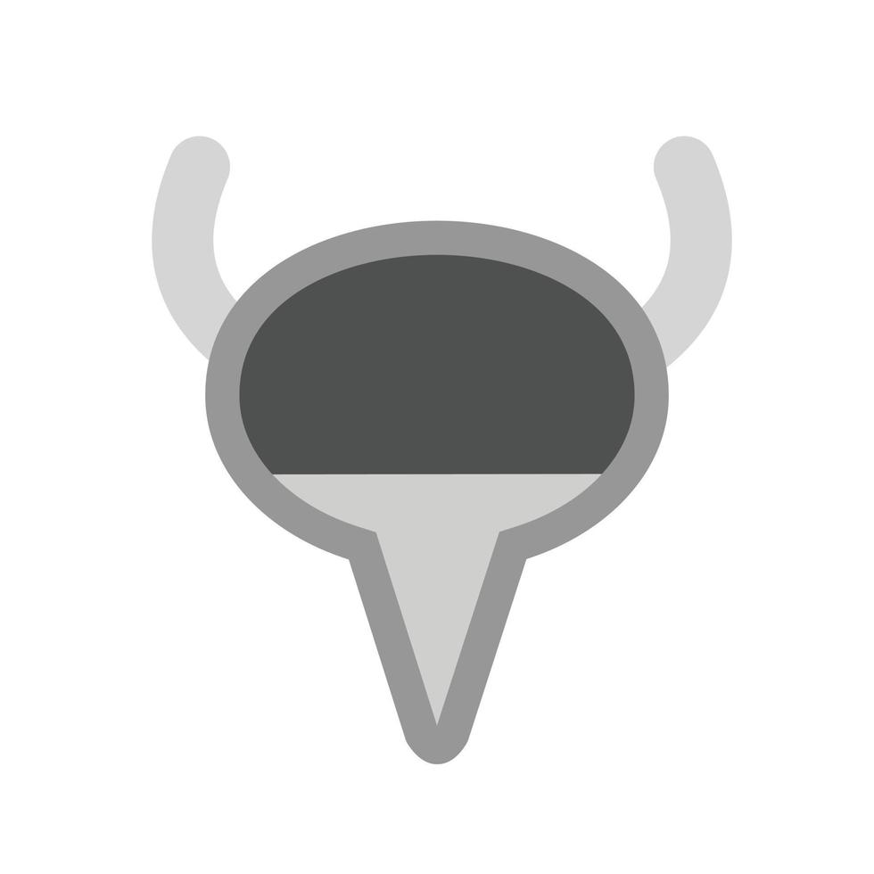 Bladder Flat Greyscale Icon vector