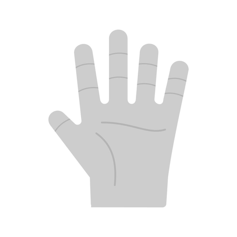 Hand Flat Greyscale Icon vector