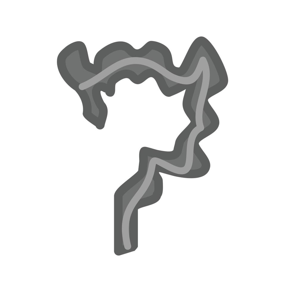 Intestine Flat Greyscale Icon vector