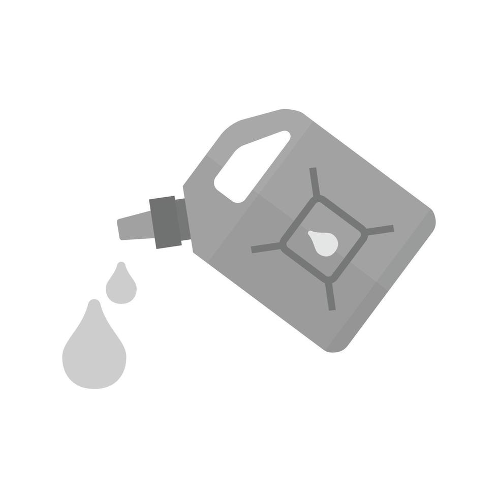 Pouring Oil Flat Greyscale Icon vector