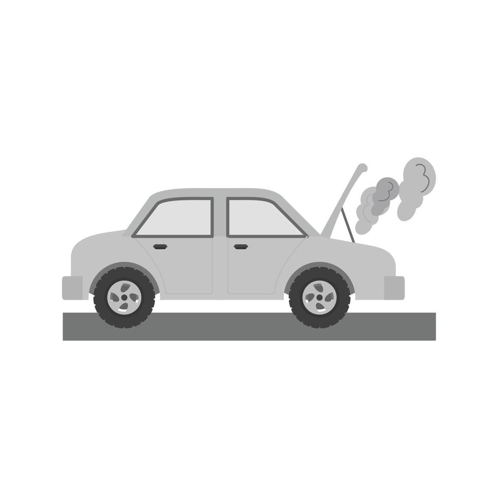 Fumes from Engine Flat Greyscale Icon vector