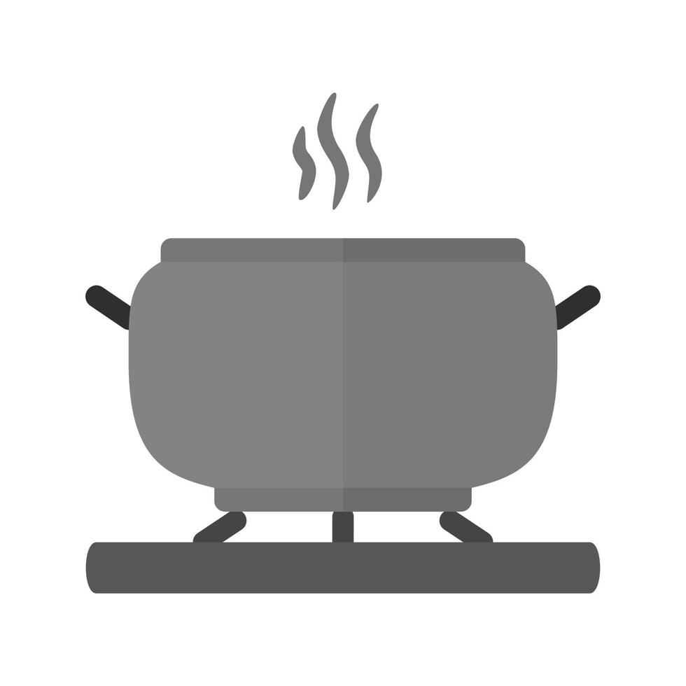 cocinar en la estufa icono de escala de grises plana vector