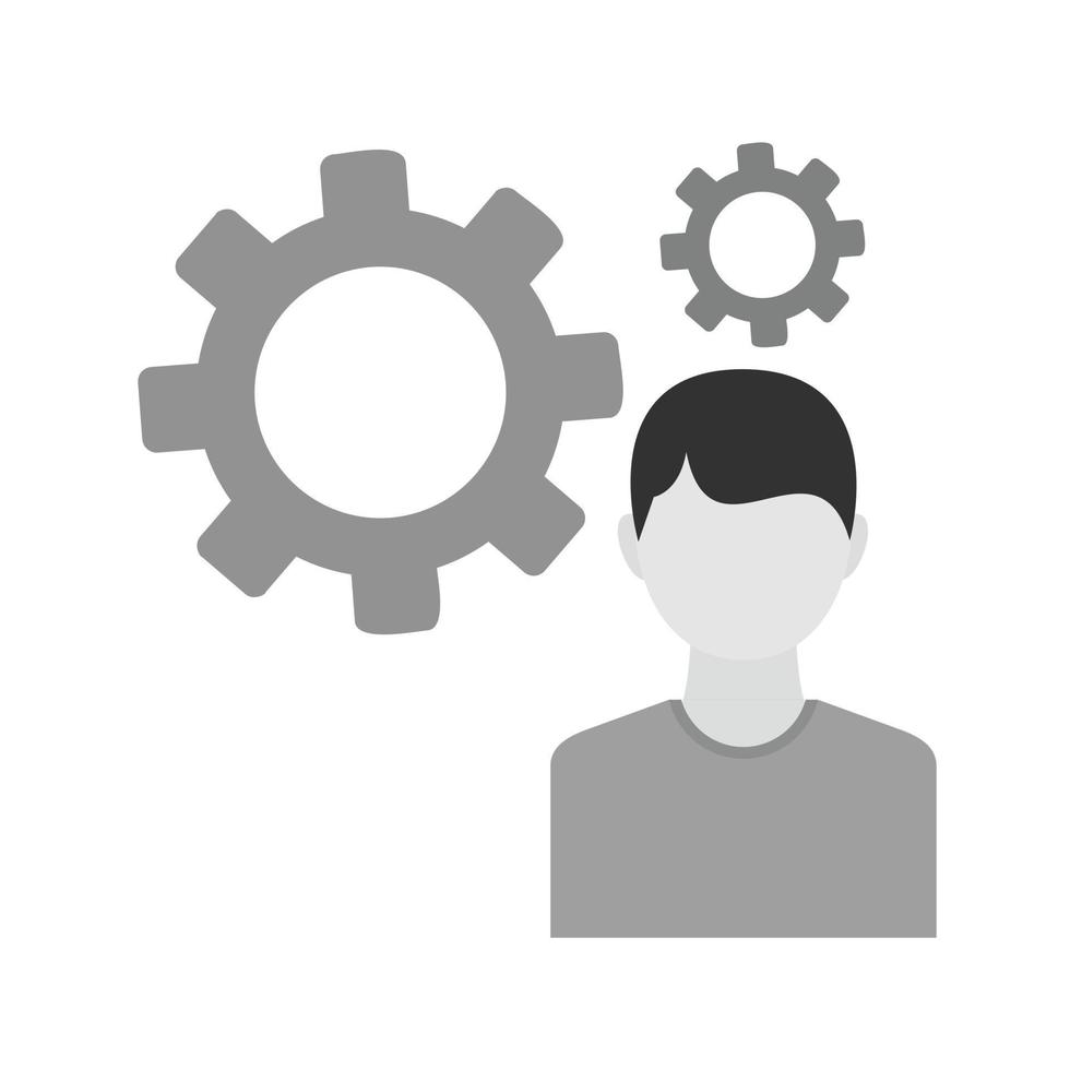 User Settings Flat Greyscale Icon vector