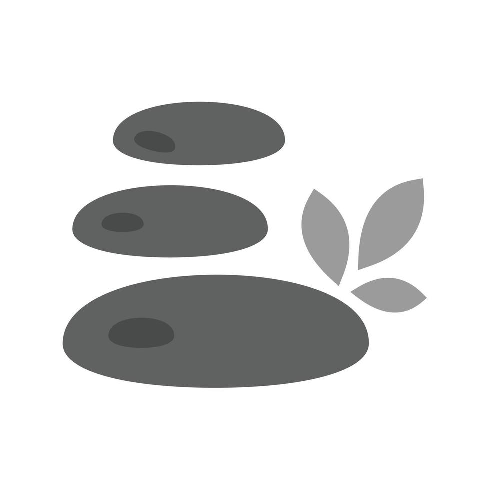 icono de piedras planas en escala de grises vector