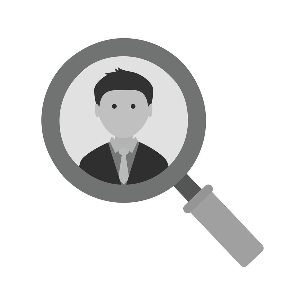 Find Candidate Flat Greyscale Icon vector