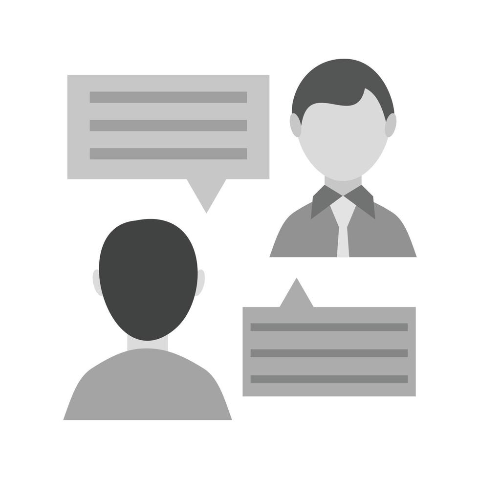 Chatting Flat Greyscale Icon vector