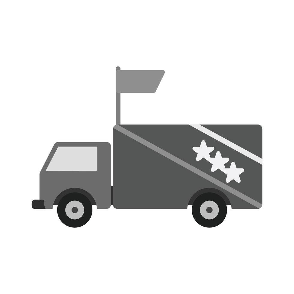 Campaign Vehicle Flat Greyscale Icon vector