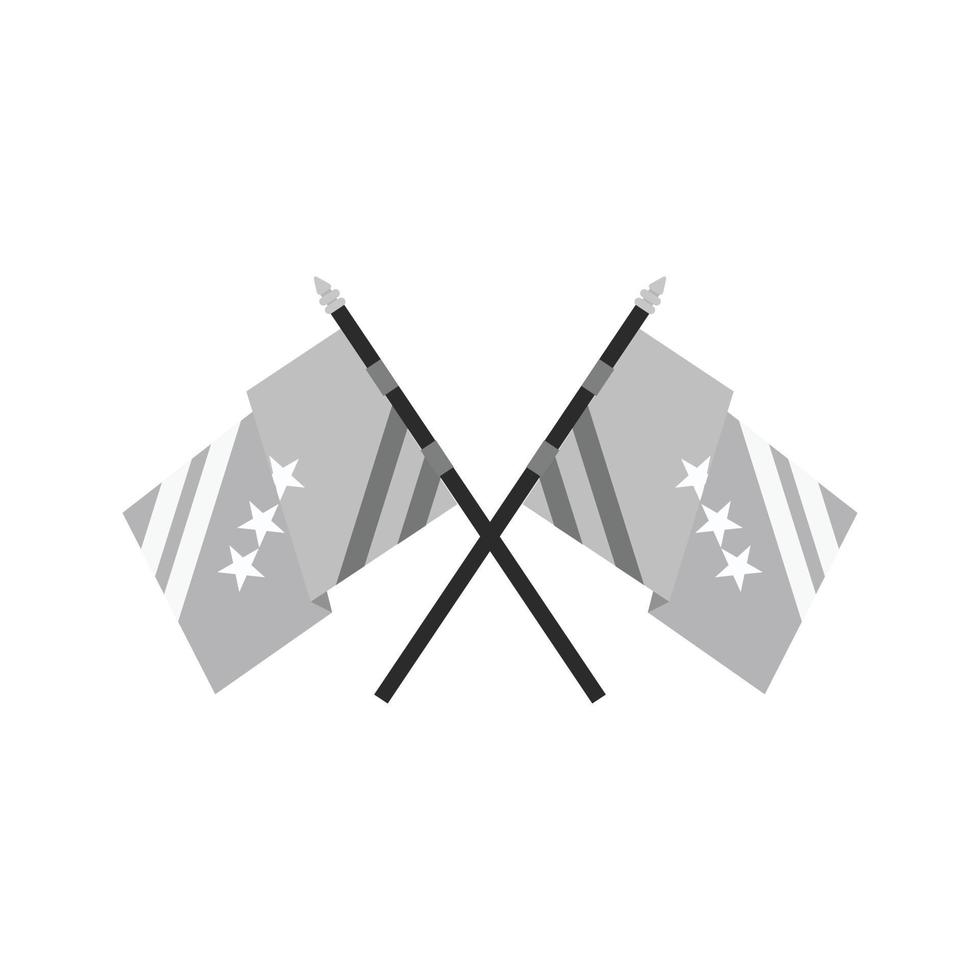 Flags Flat Greyscale Icon vector