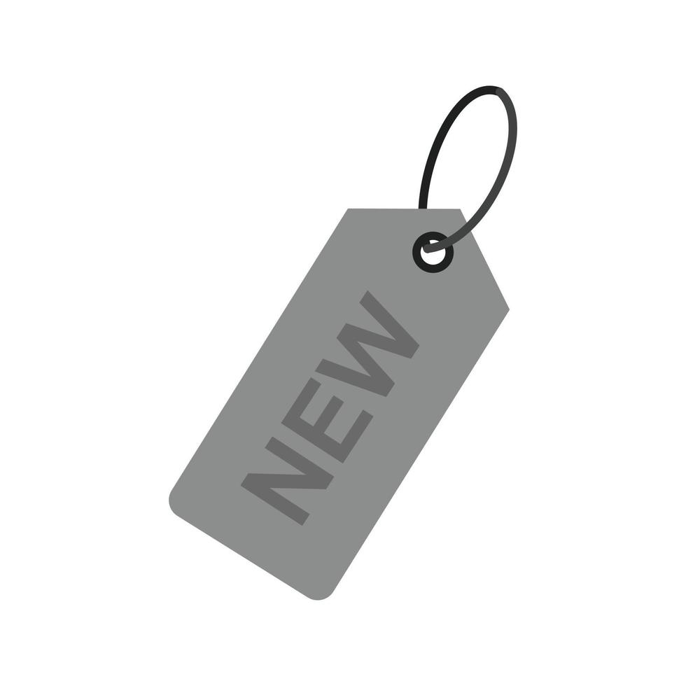 New Tag Flat Greyscale Icon vector