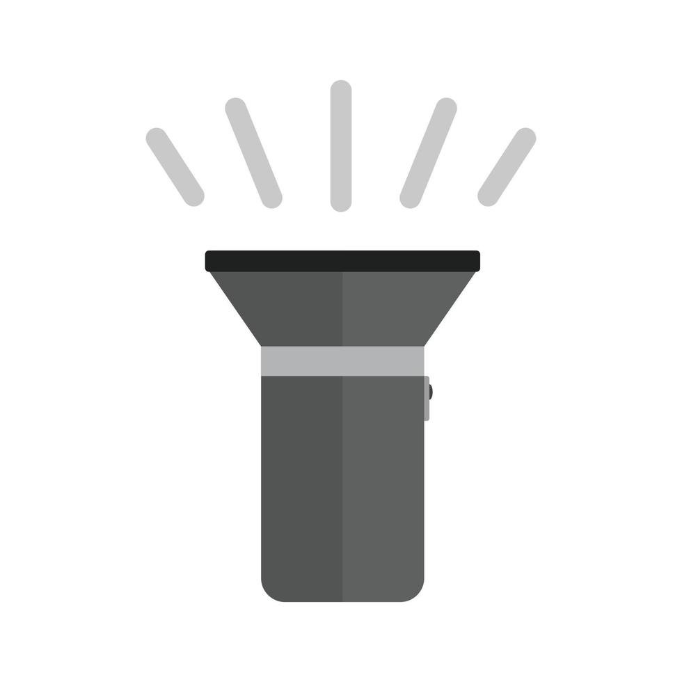 Flashlight Flat Greyscale Icon vector