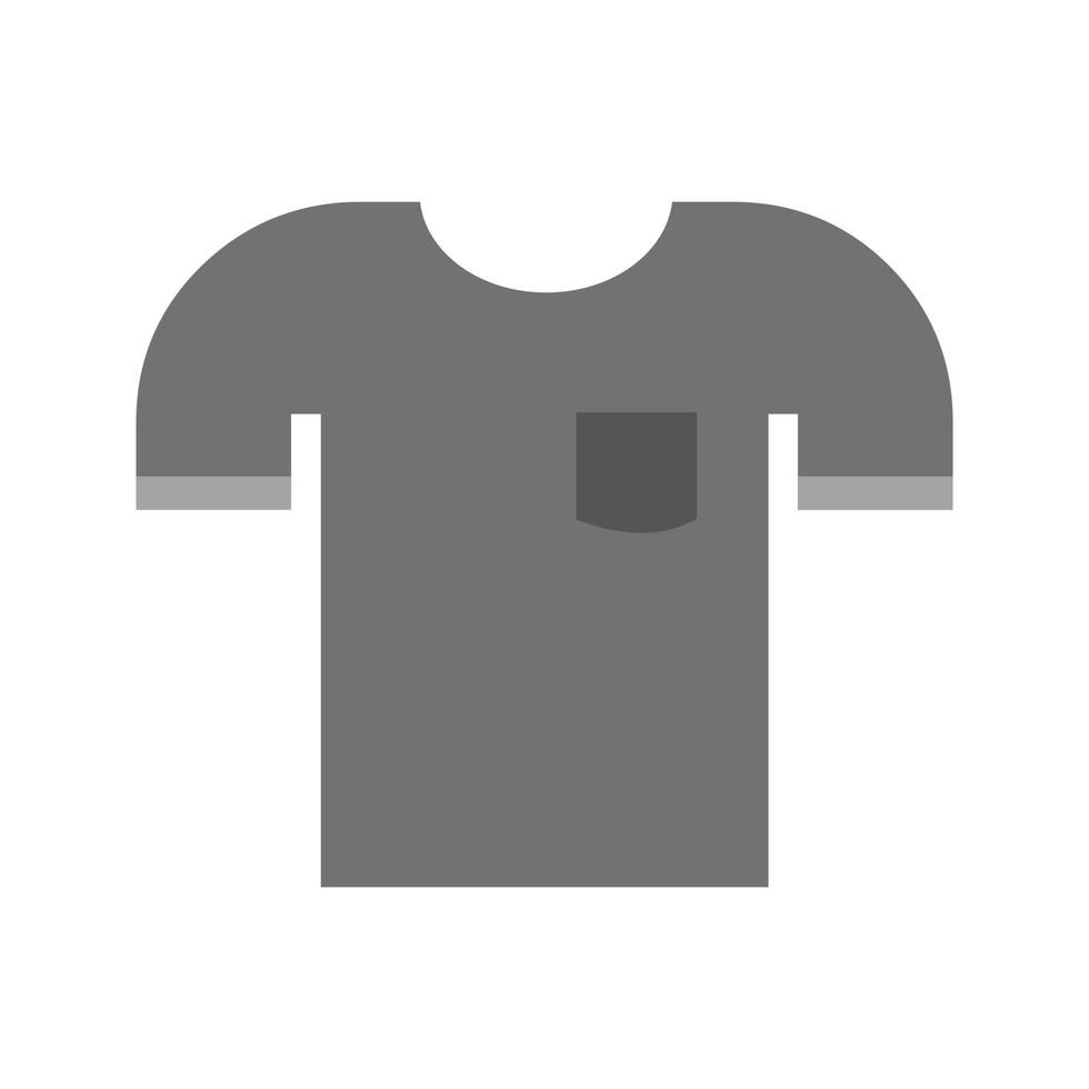 T Shirt Flat Greyscale Icon vector