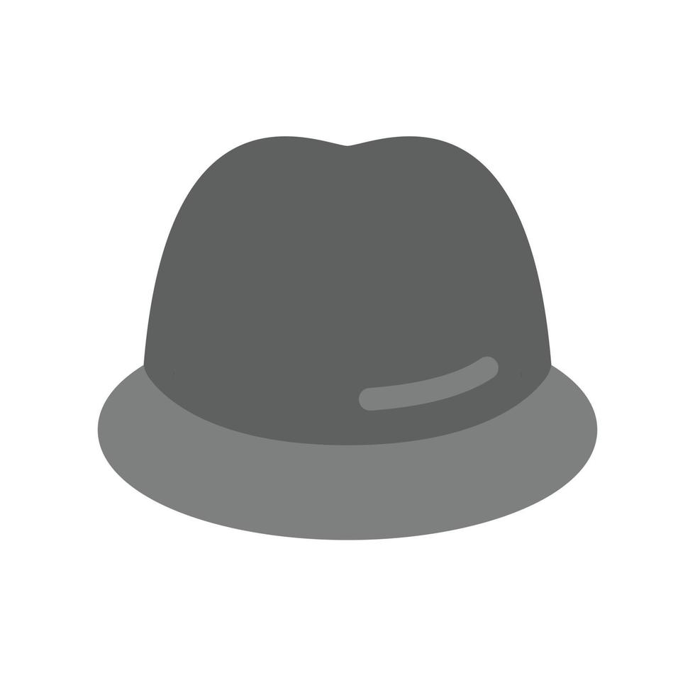 Hat Flat Greyscale Icon vector