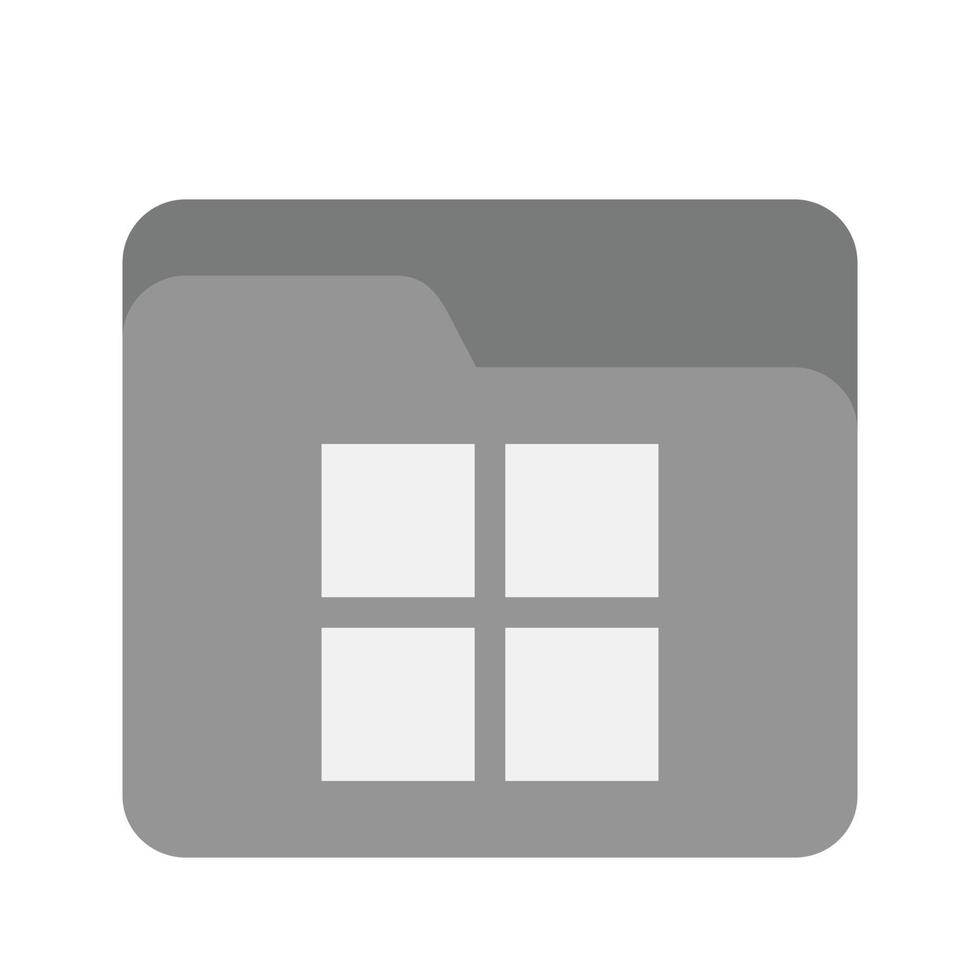 File Manager Flat Greyscale Icon vector