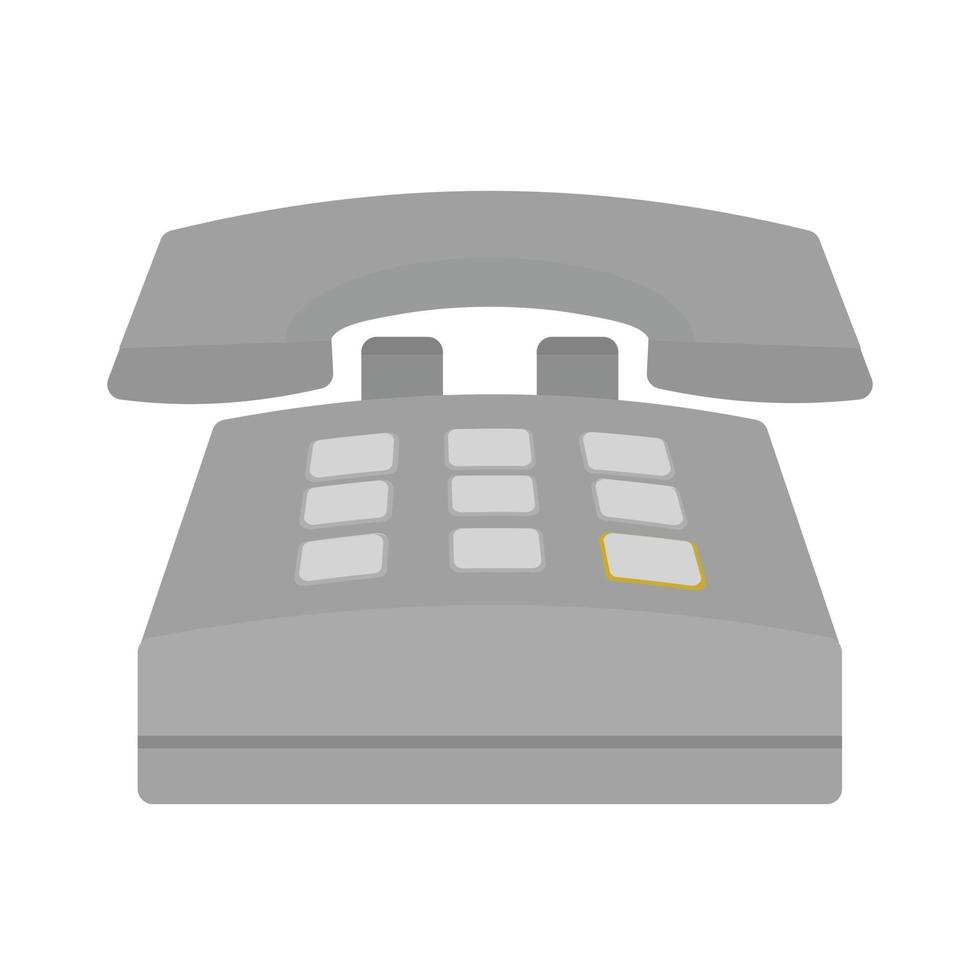 Telephone Flat Greyscale Icon vector
