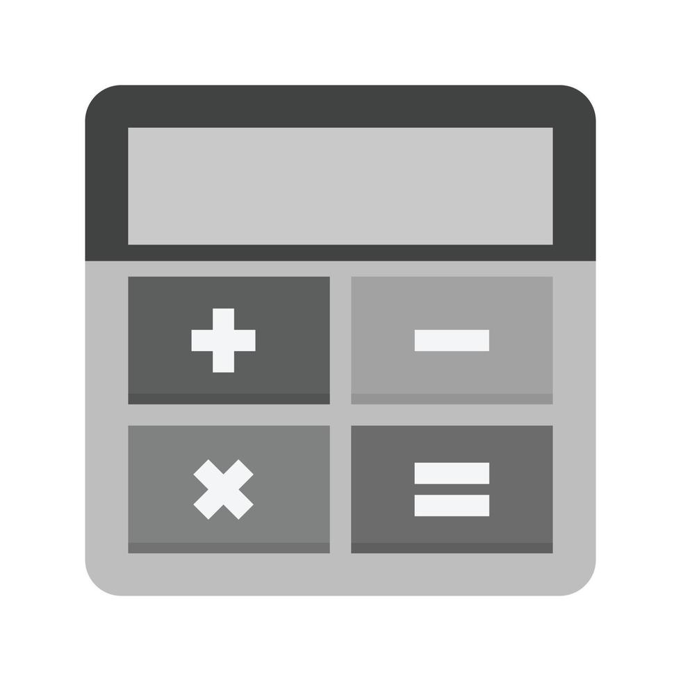 Calculator Flat Greyscale Icon vector