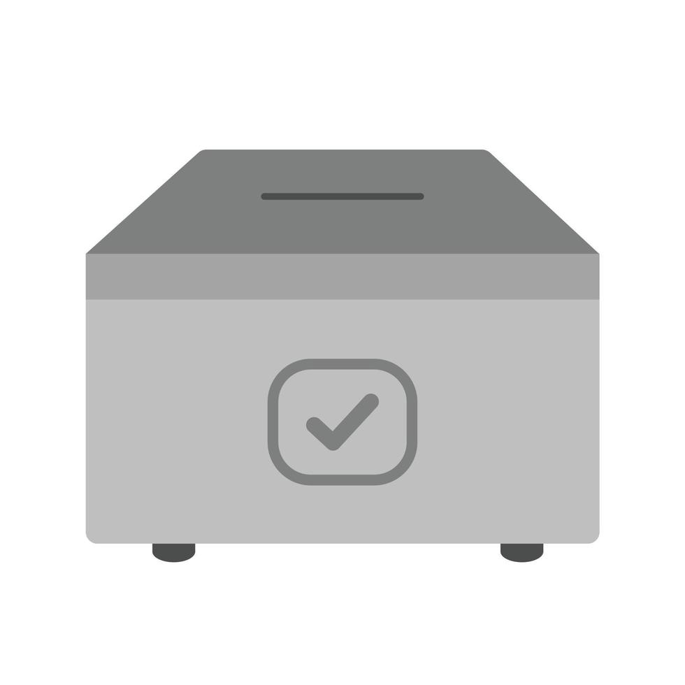 Ballot Box Flat Greyscale Icon vector
