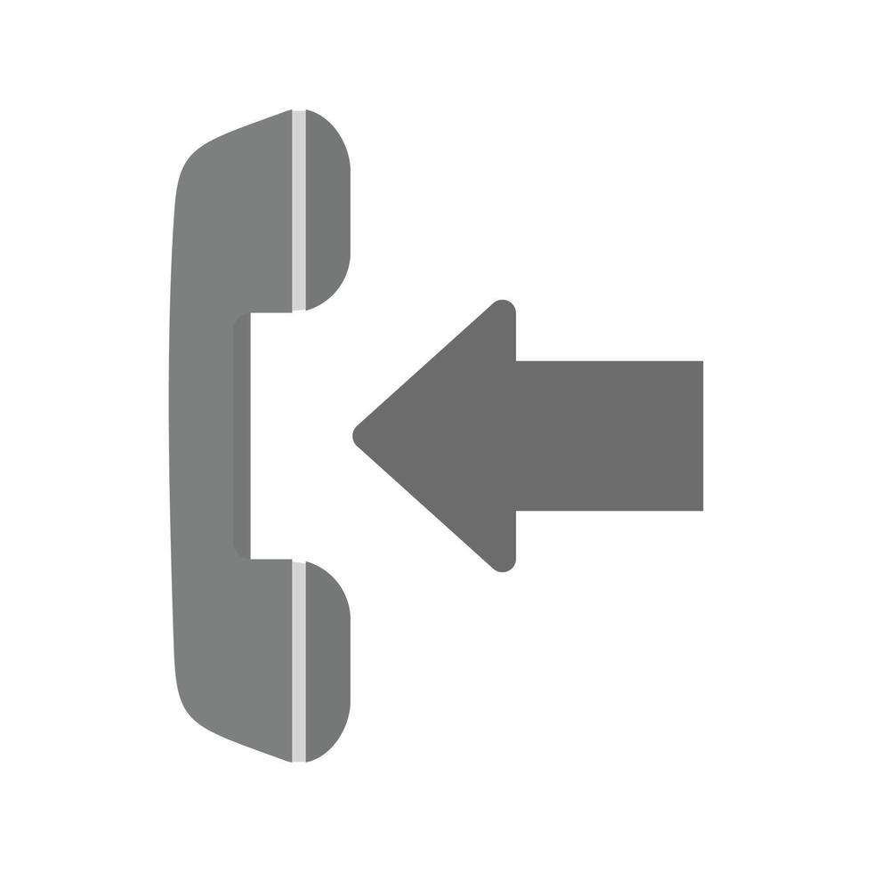 Incoming Call Flat Greyscale Icon vector