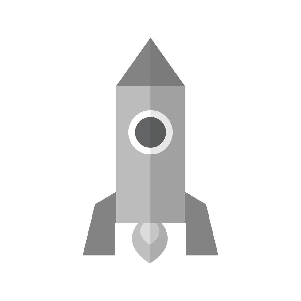 Rocket I Flat Greyscale Icon vector