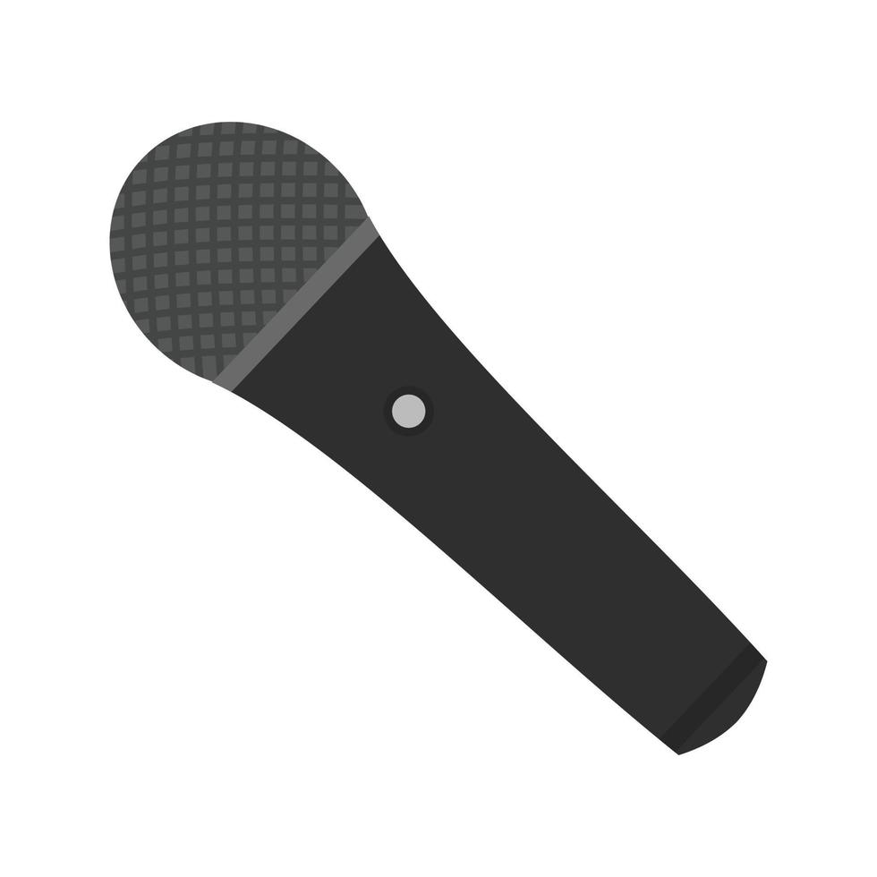 Wireless Microphone Flat Greyscale Icon vector