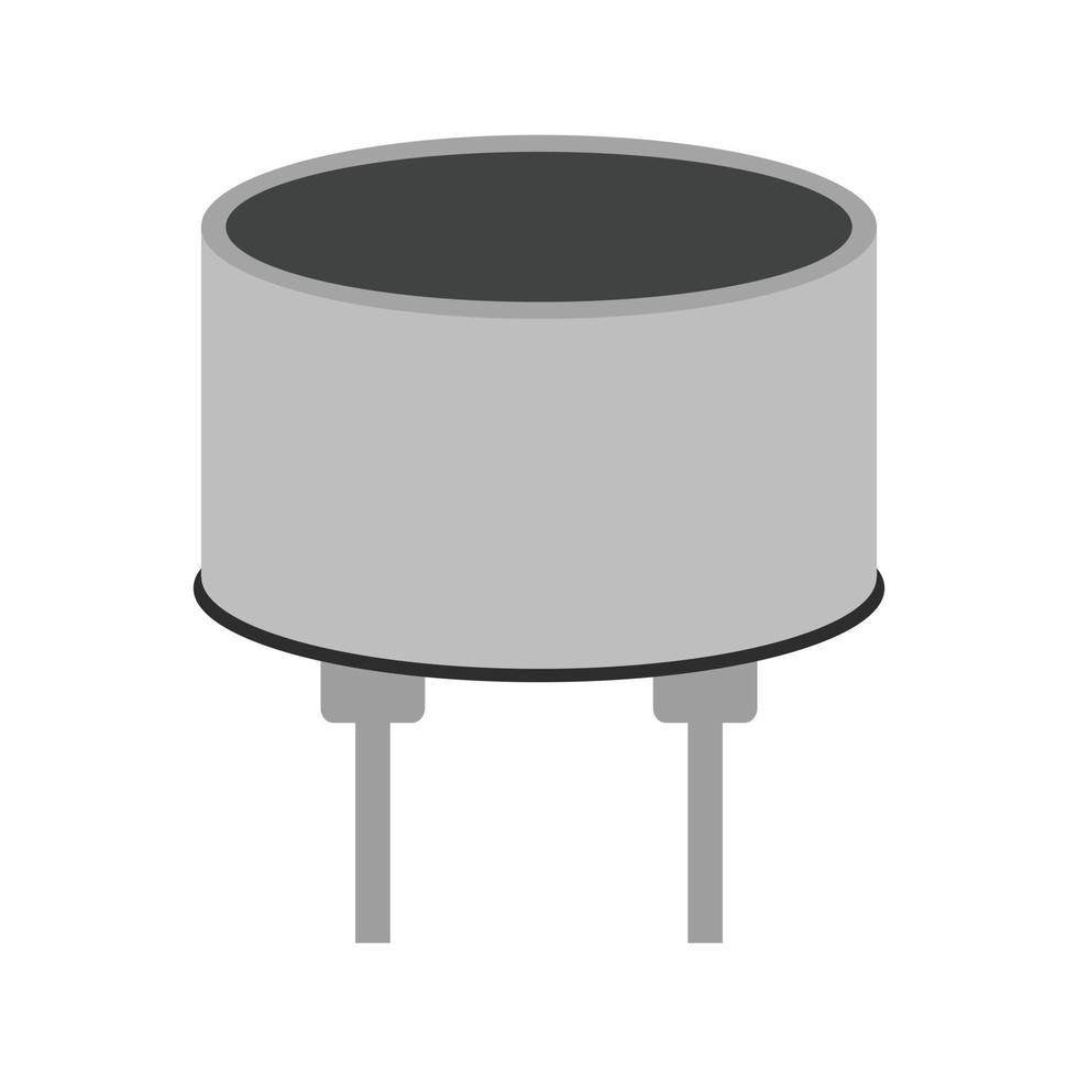 Microphone Flat Greyscale Icon vector