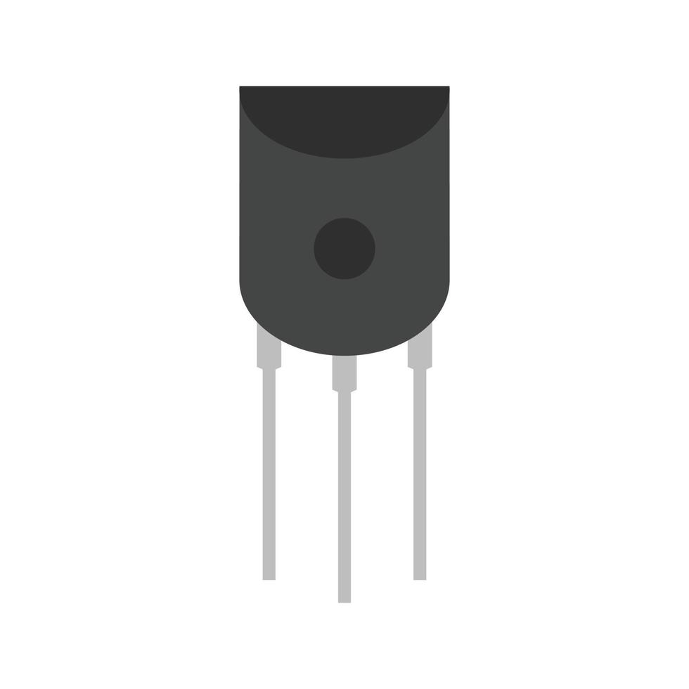 AND Gate Flat Greyscale Icon vector