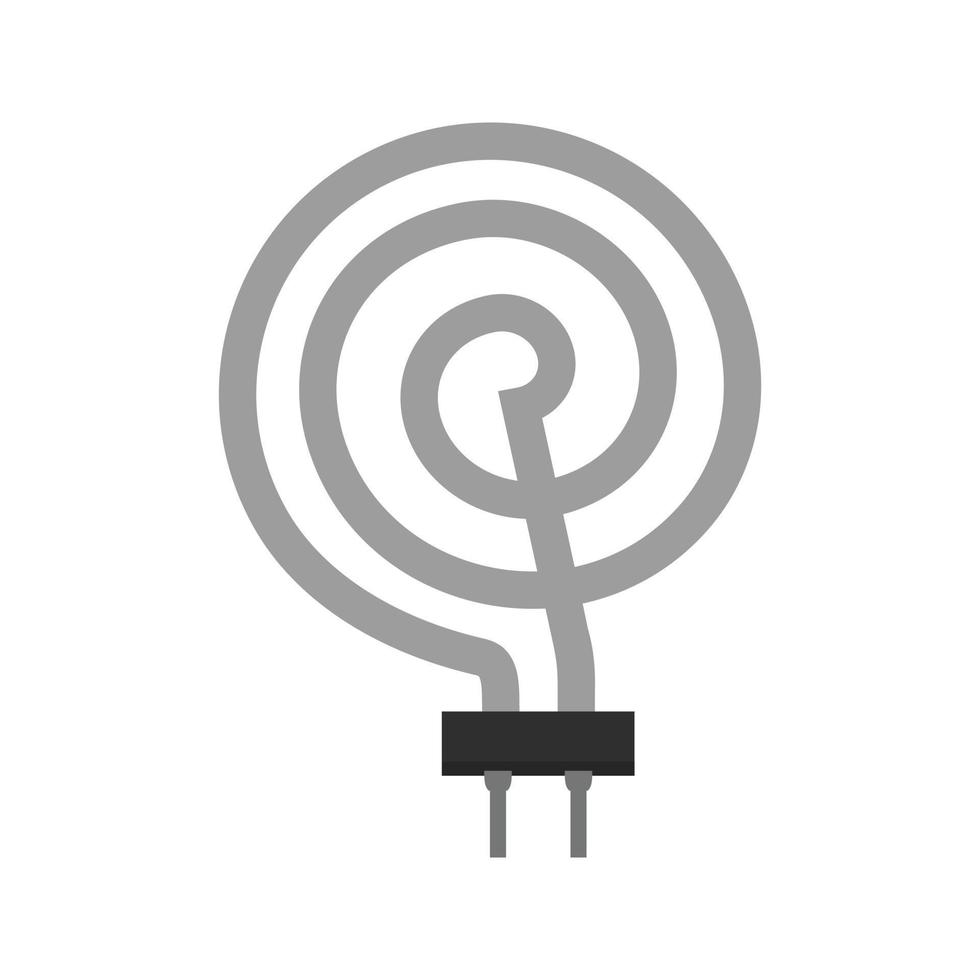 Heating Element Flat Greyscale Icon vector