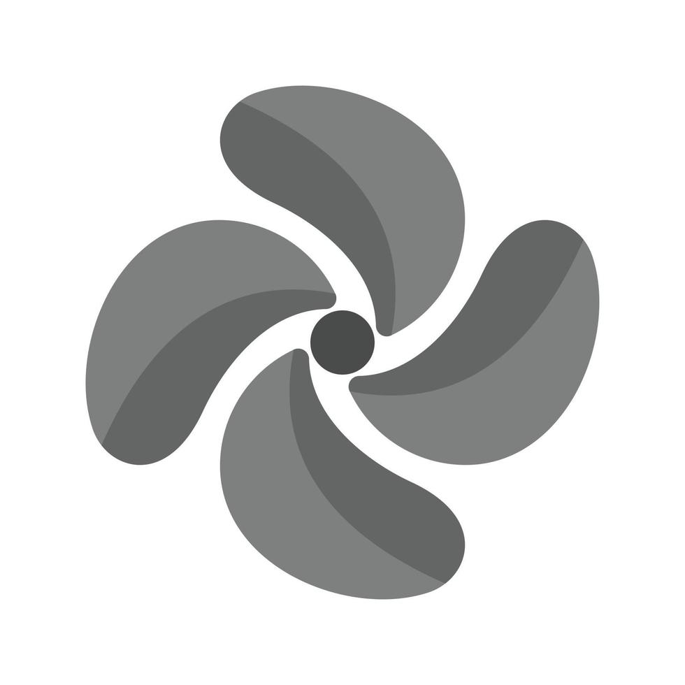 Propeller Flat Greyscale Icon vector