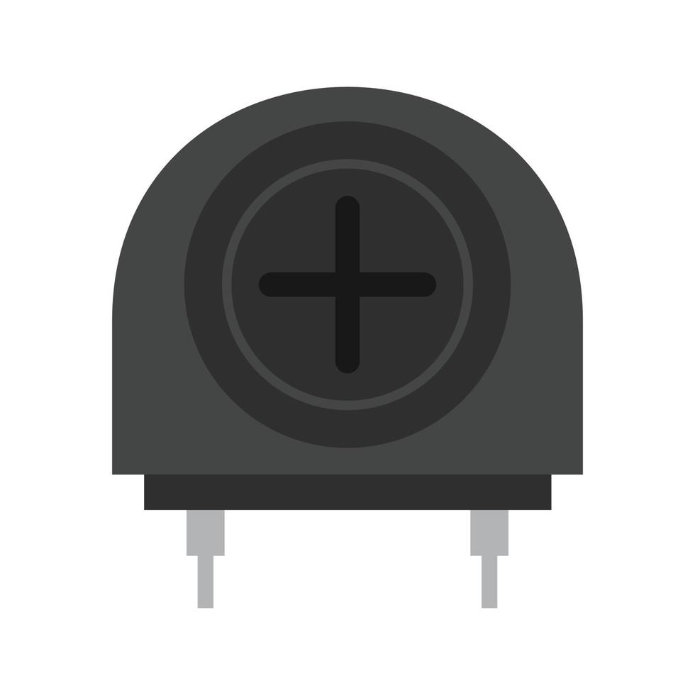 Operational Amplifier Flat Greyscale Icon vector