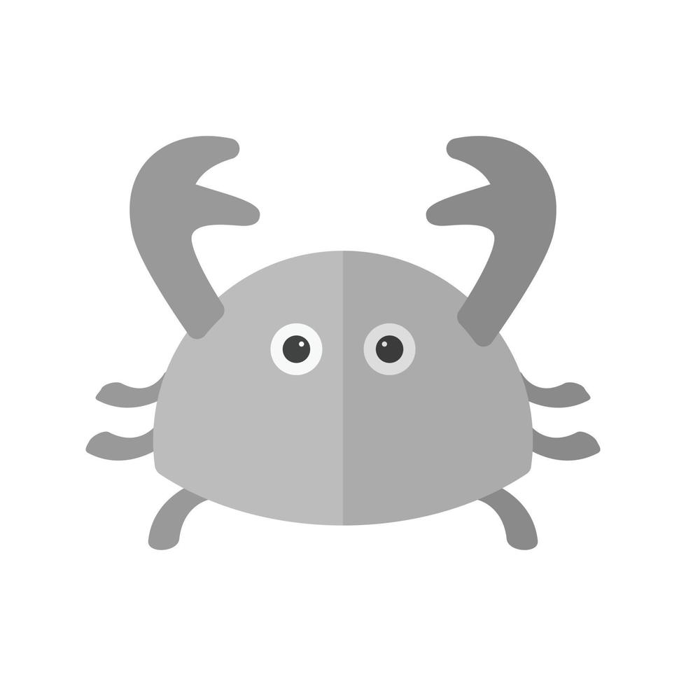 Crab Flat Greyscale Icon vector