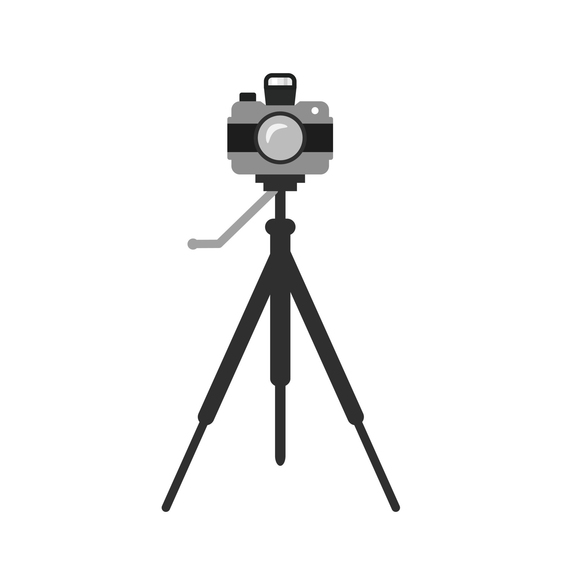 Camera on Stand Flat Greyscale Icon 15672656 Vector Art at Vecteezy