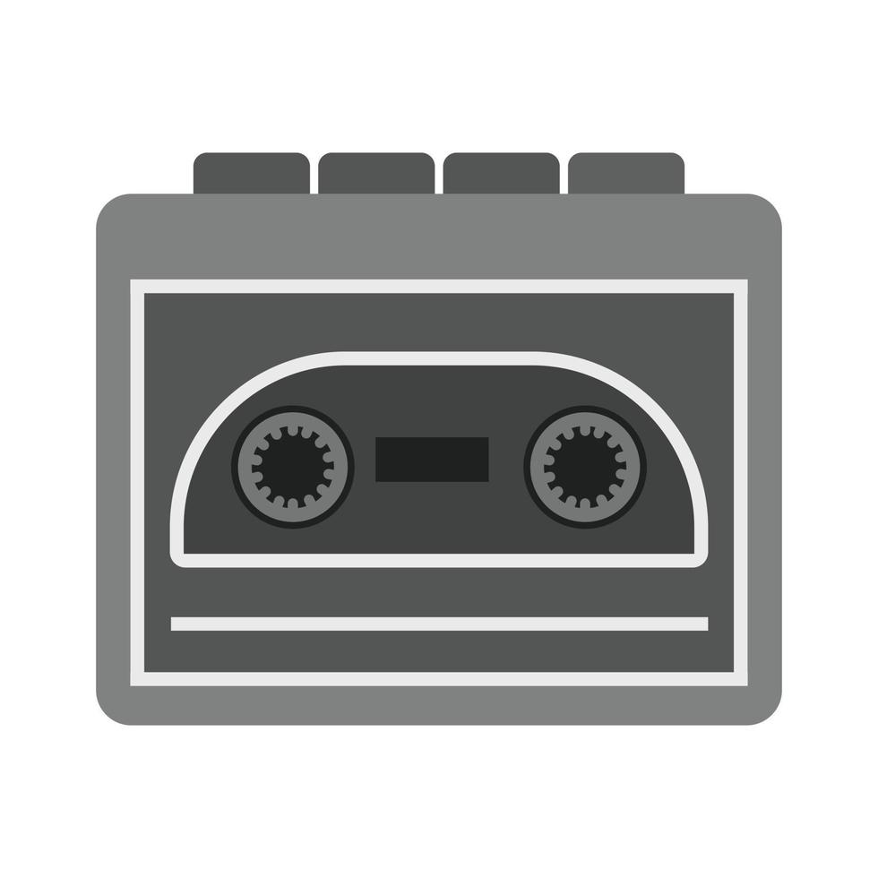 Music Player Flat Greyscale Icon vector