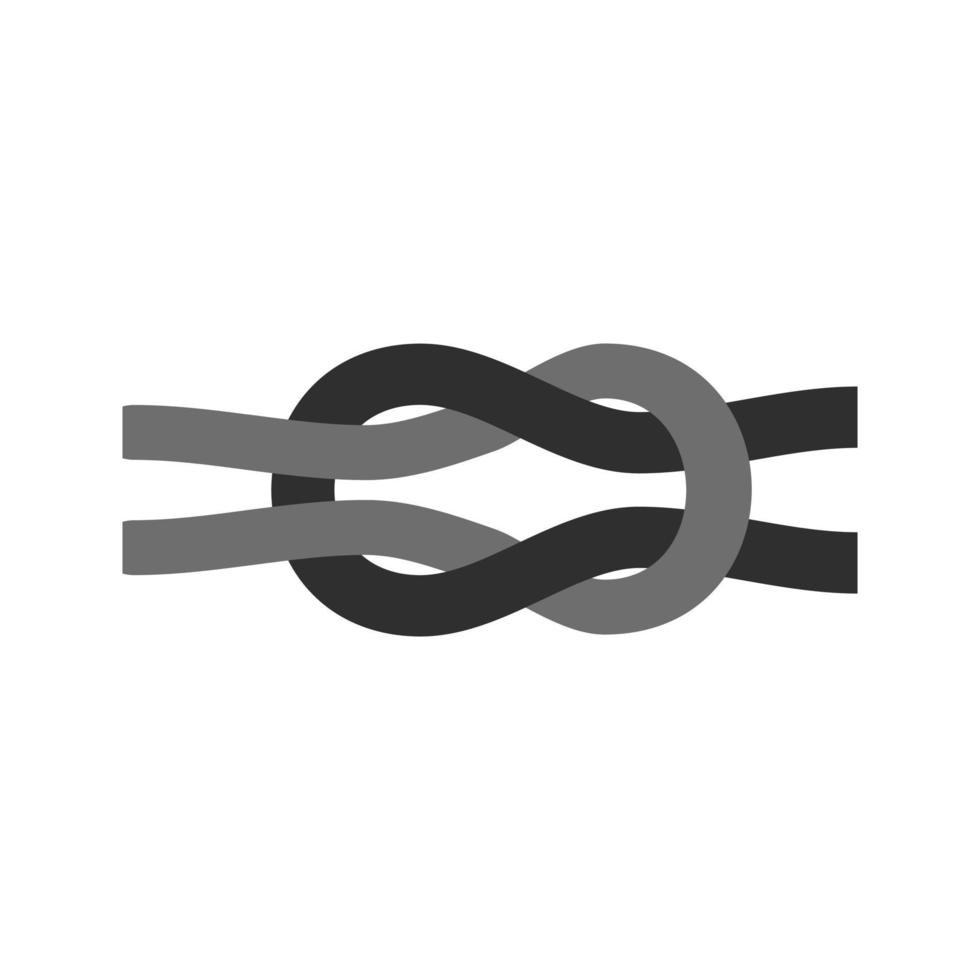 Rope Flat Greyscale Icon vector