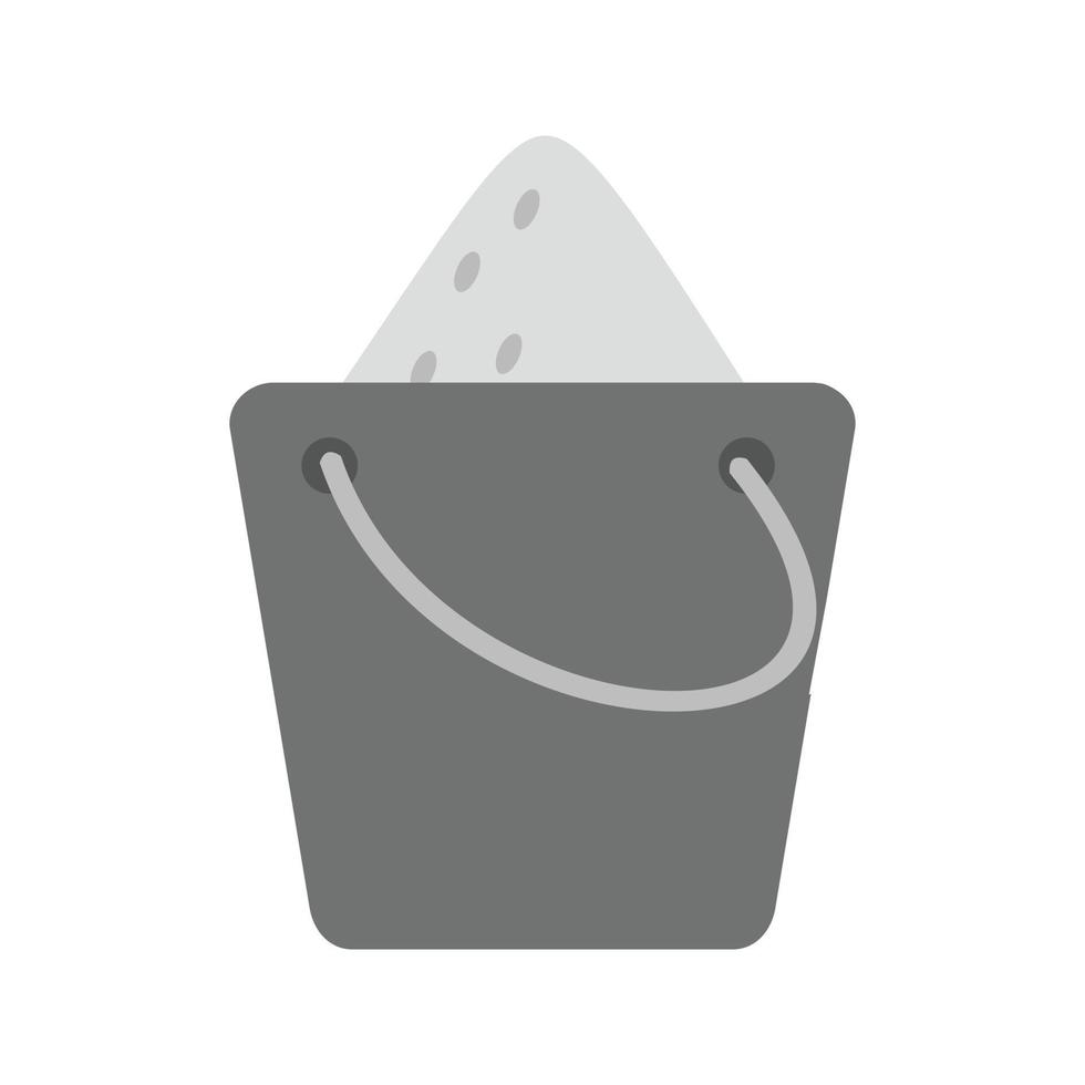 Sand Bucket Flat Greyscale Icon vector