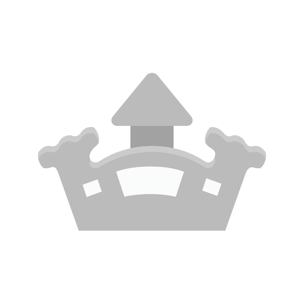 Jumping Castle Flat Greyscale Icon vector