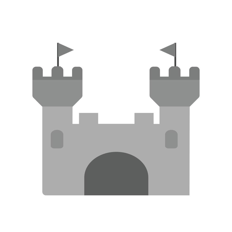 Castle II Flat Greyscale Icon vector