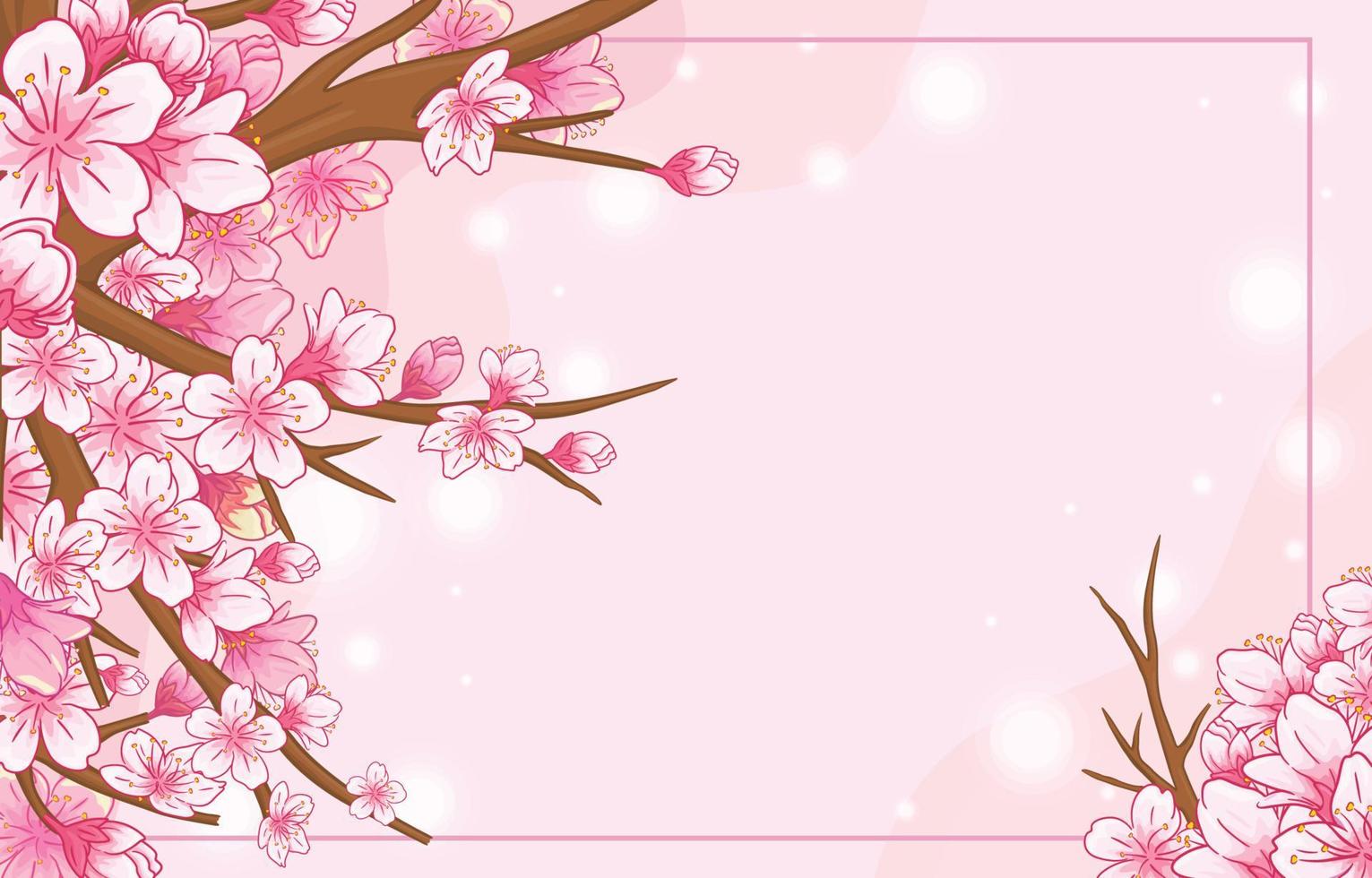 Peach Blossom Background vector