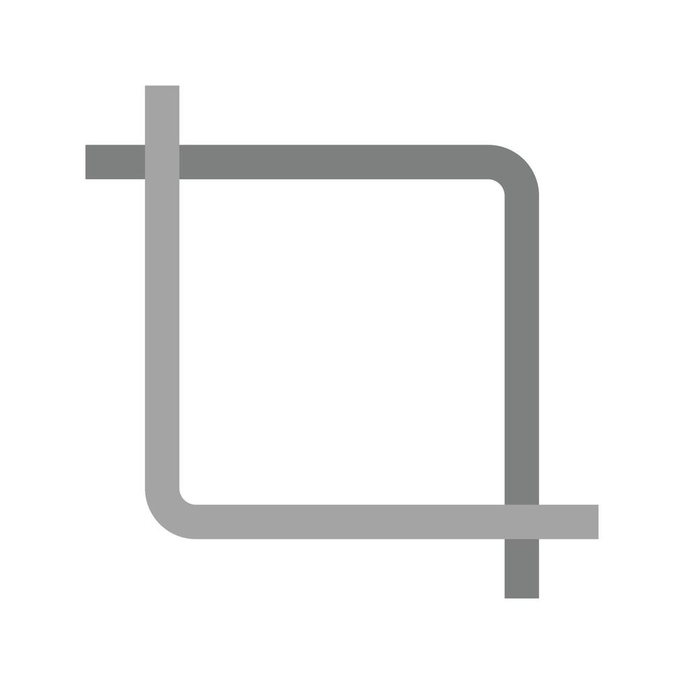 Crop Flat Greyscale Icon vector