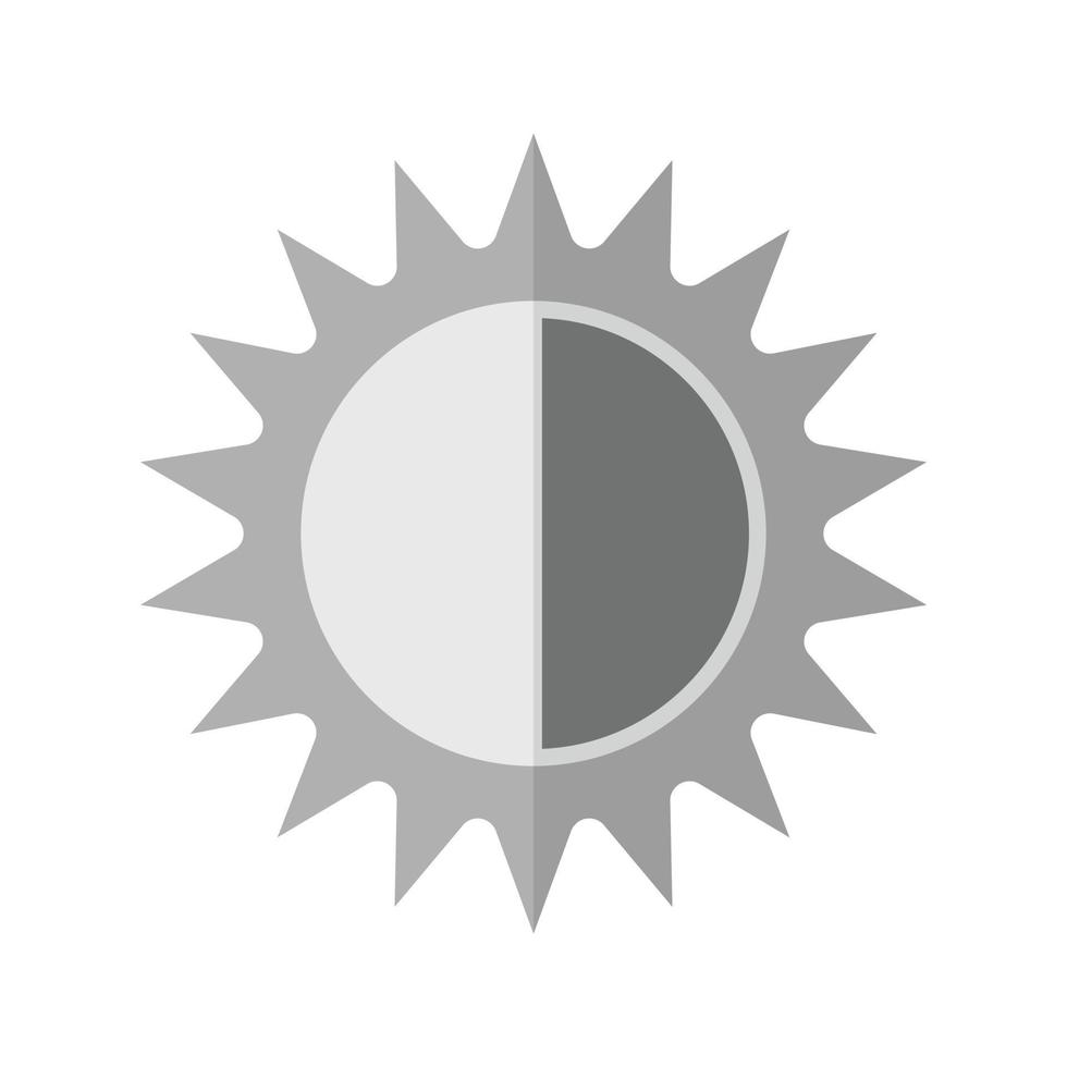 Contrast Flat Greyscale Icon vector